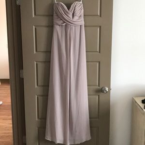 Strapless Taupe Sweetheart Shaped Dress